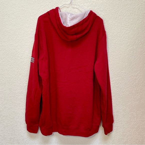 Indiana Hoosiers Hoodie Men’s XL Crimson Cream Pullover Sweatshirt Sportswear - Picture 4 of 10